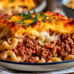 Mac and Cheese Meatloaf Casserole