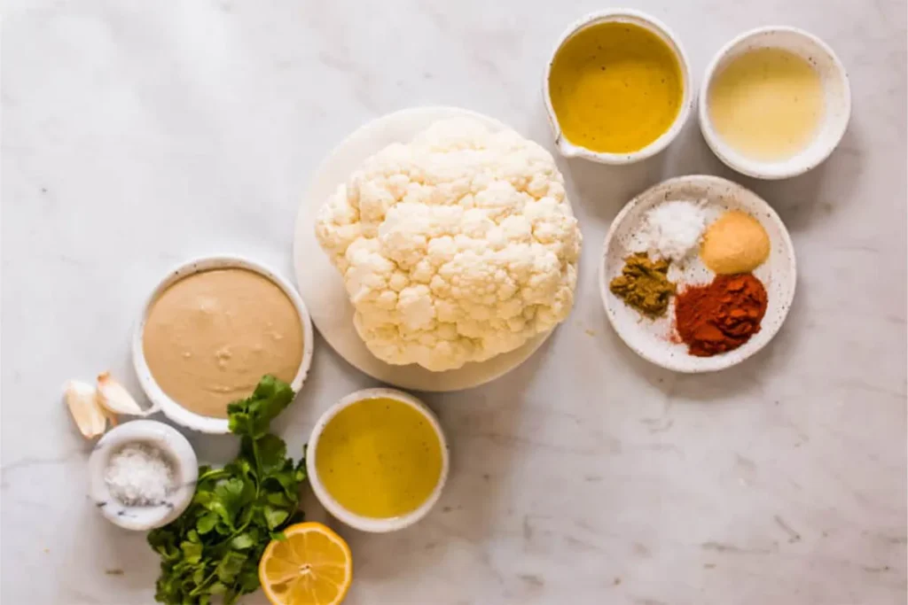 Whole Roasted Cauliflower with Tahini