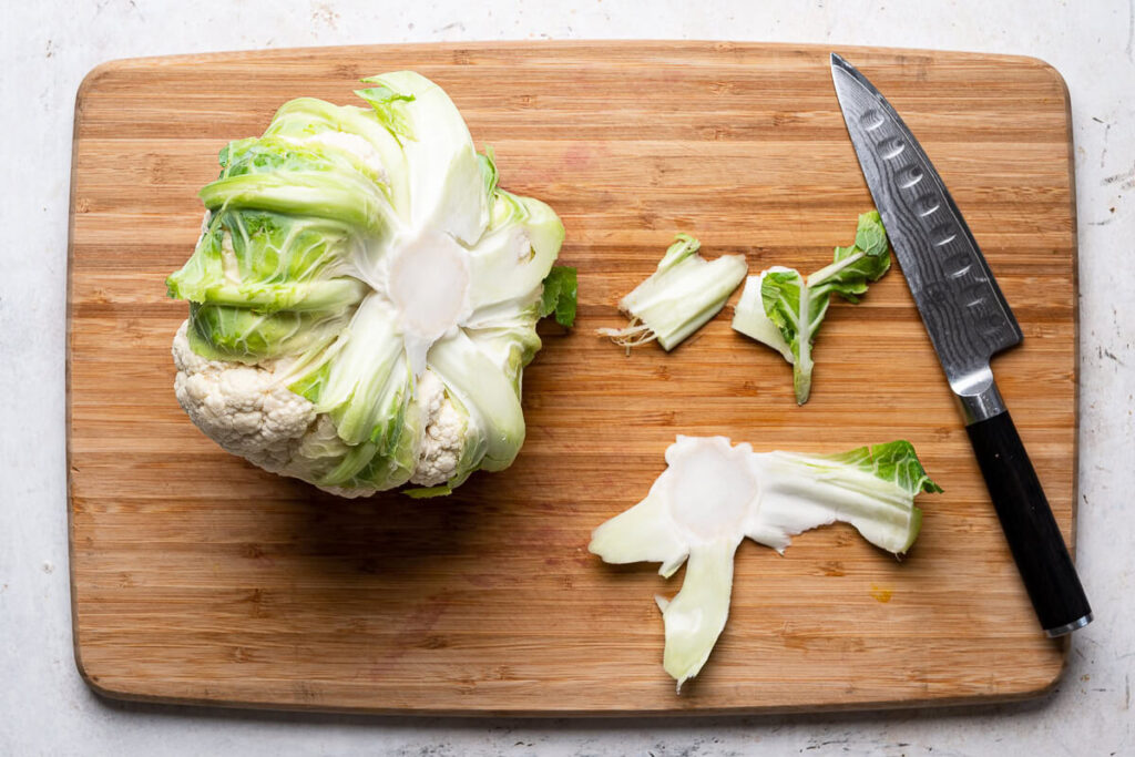 whole roasted cauliflower with tahini